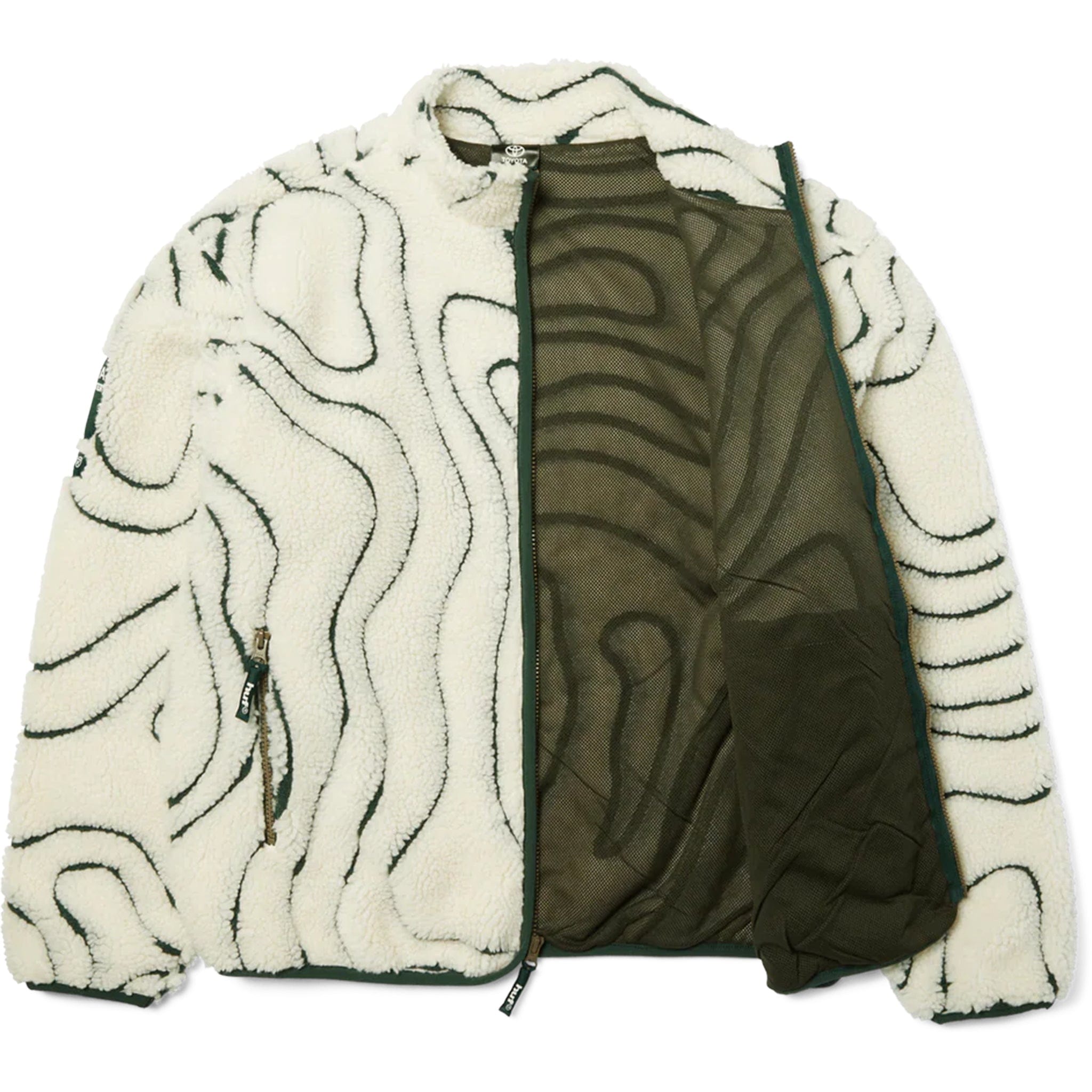 Huf X Toyota Trailhunter Topography High Pile Jacket Natural Casual Jackets