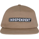 Independent Bar Logo Snapback Hat Khaki Hats