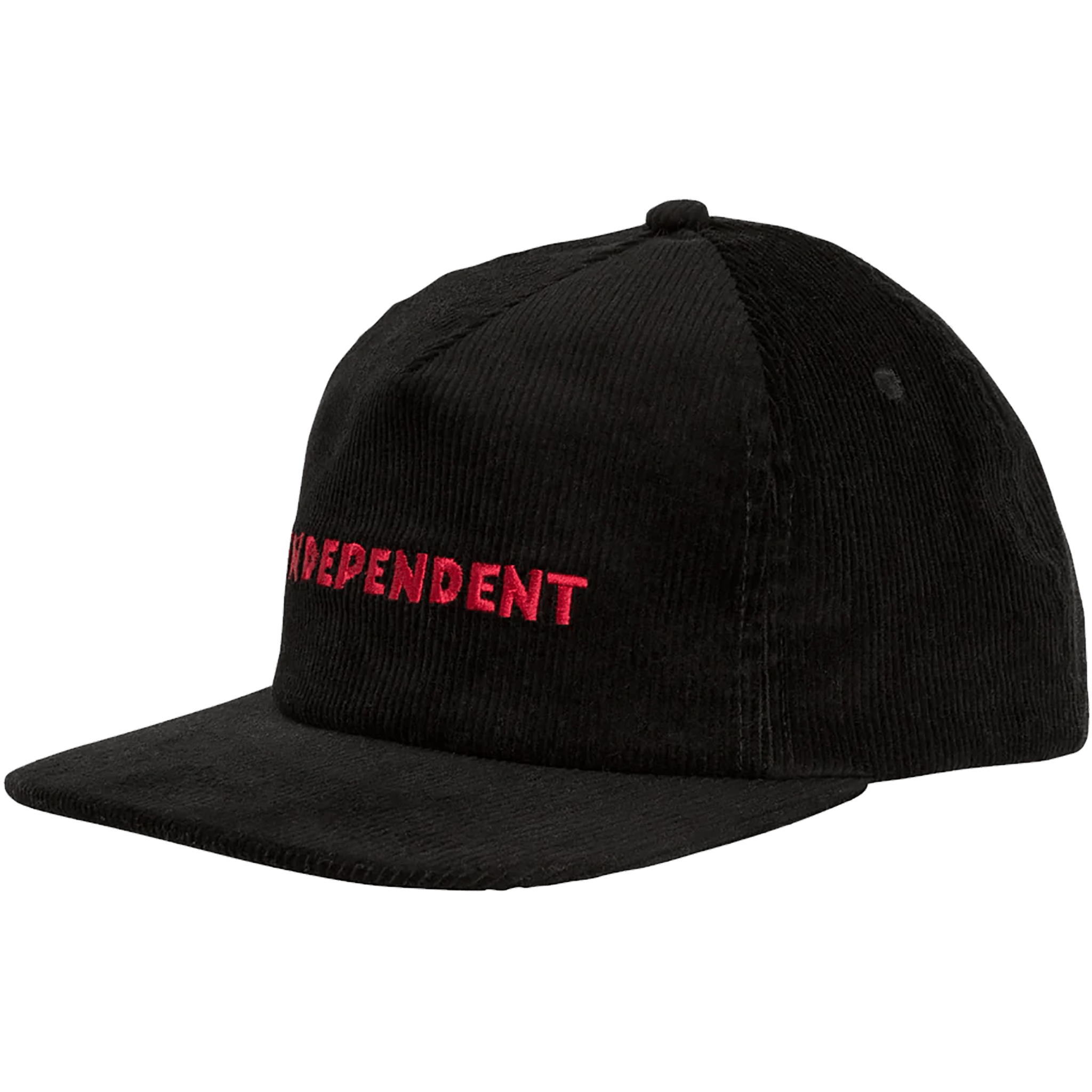 Independent Beacon Corduroy Snapback Black Hats