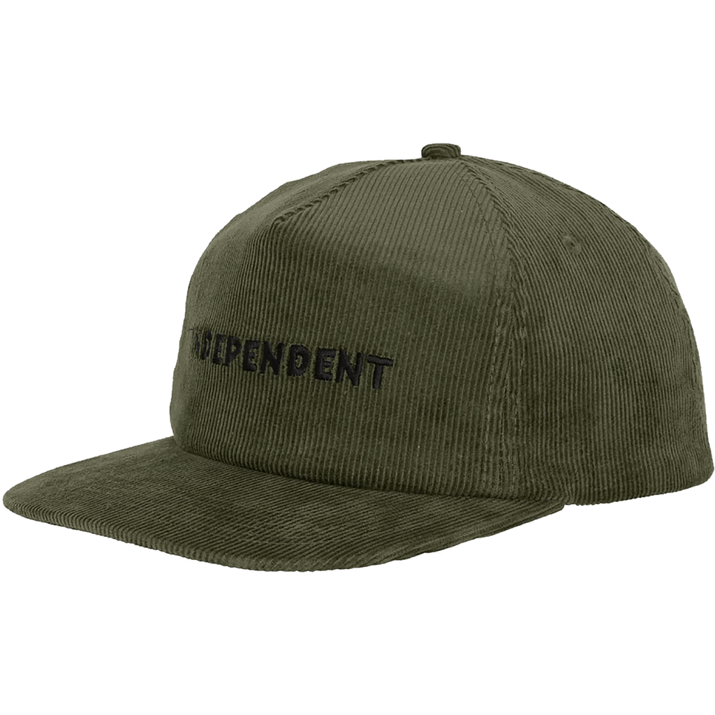 Independent Beacon Corduroy Snapback Olive Hats