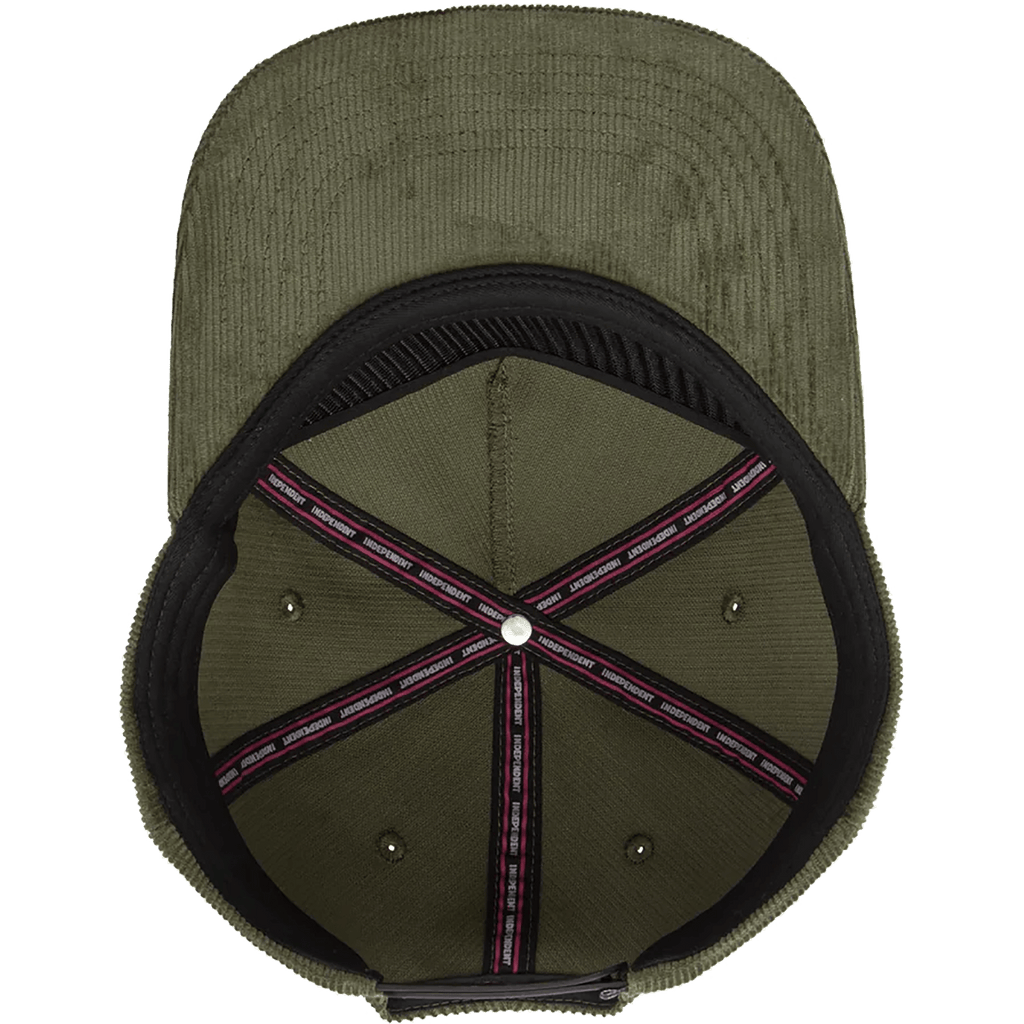 Independent Beacon Corduroy Snapback Olive Hats