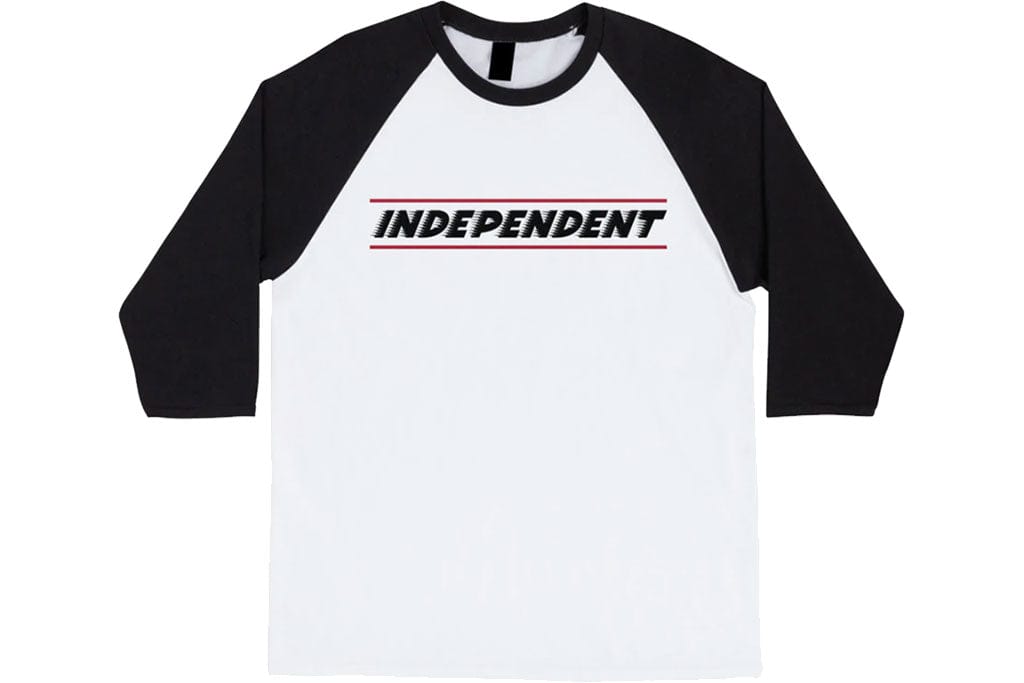 Independent BTG 3/4 Sleeve Black White T Shirt