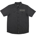 Independent Free On The Streets Button Up Shirt Ash Black Stripes Button Up