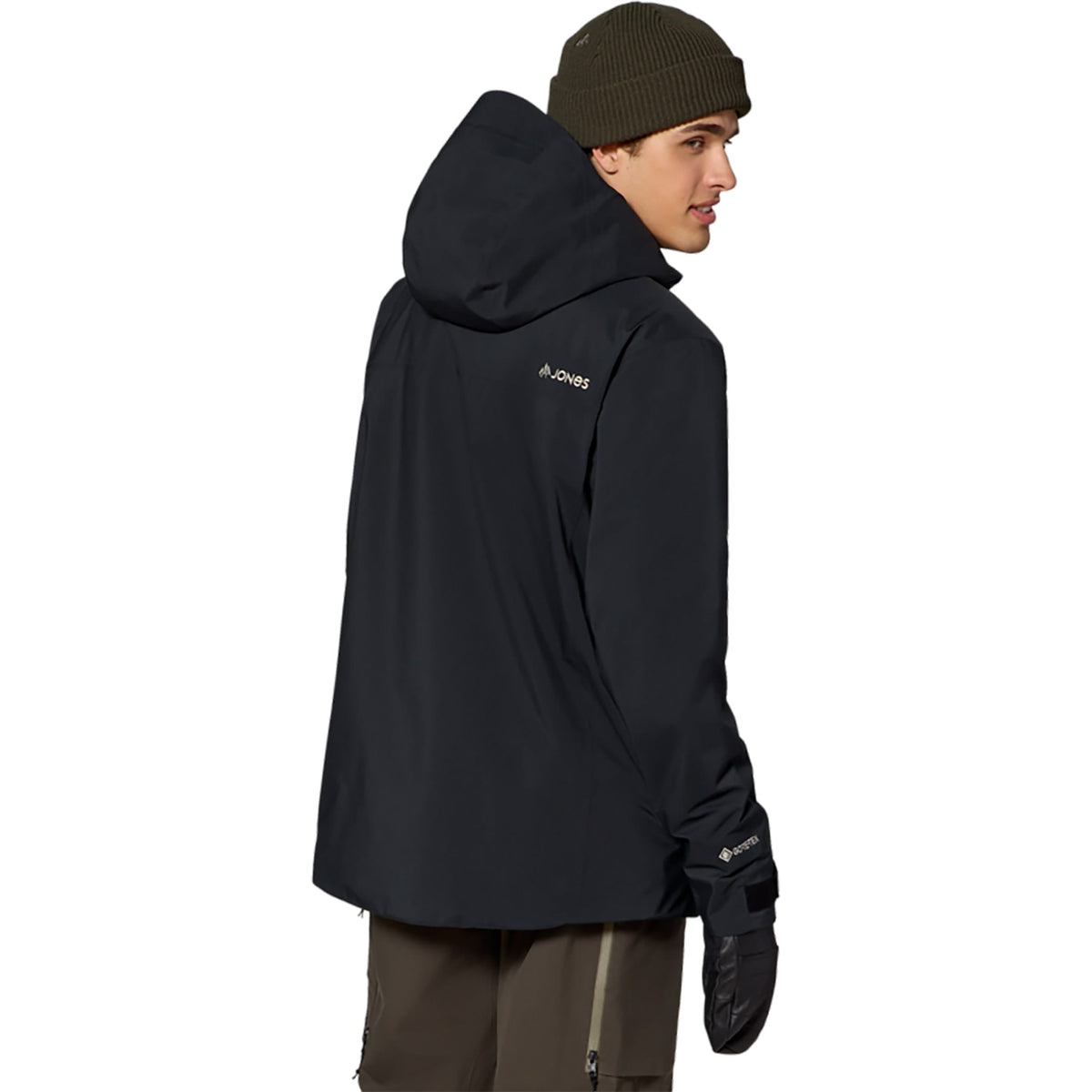 Jones Deeper Gore-Tex Insulated Snowboard Jacket Stealth Black 2027 Mens Snowboard Jackets