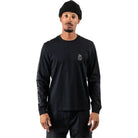 Jones Graphic Organic Cotton Long Sleeve Stealth Black T Shirt