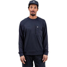 Jones Men's Flagship Recycled Grid Fleece Crew Stealth Black Mens Thermal