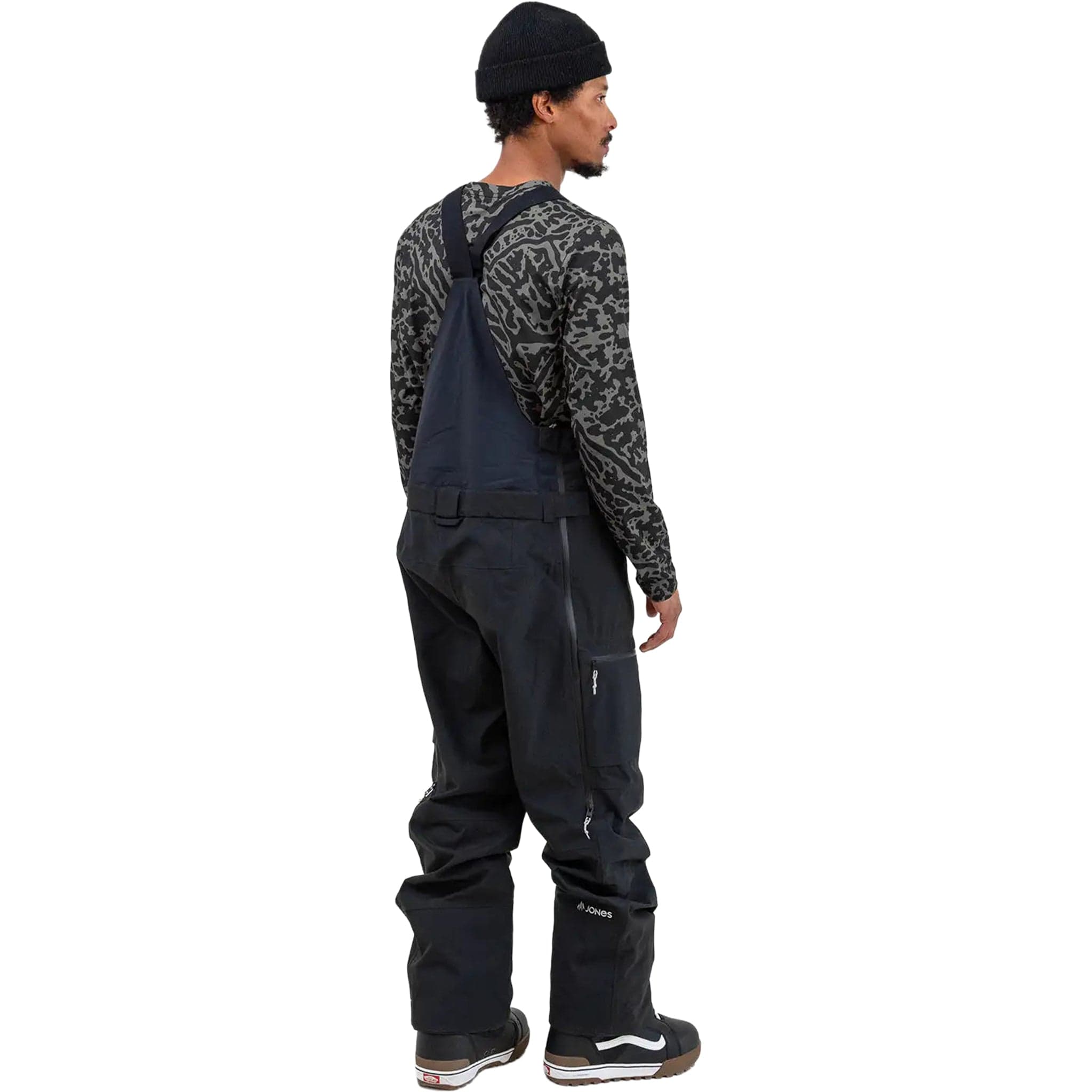 Jones Men's MTN Surf Recycled Bibs Stealth Black Mens Snowboard Pants