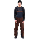 Jones Men's Shralpinist Stretch Recycled 3L Bibs Coffee Brown Mens Snowboard Pants