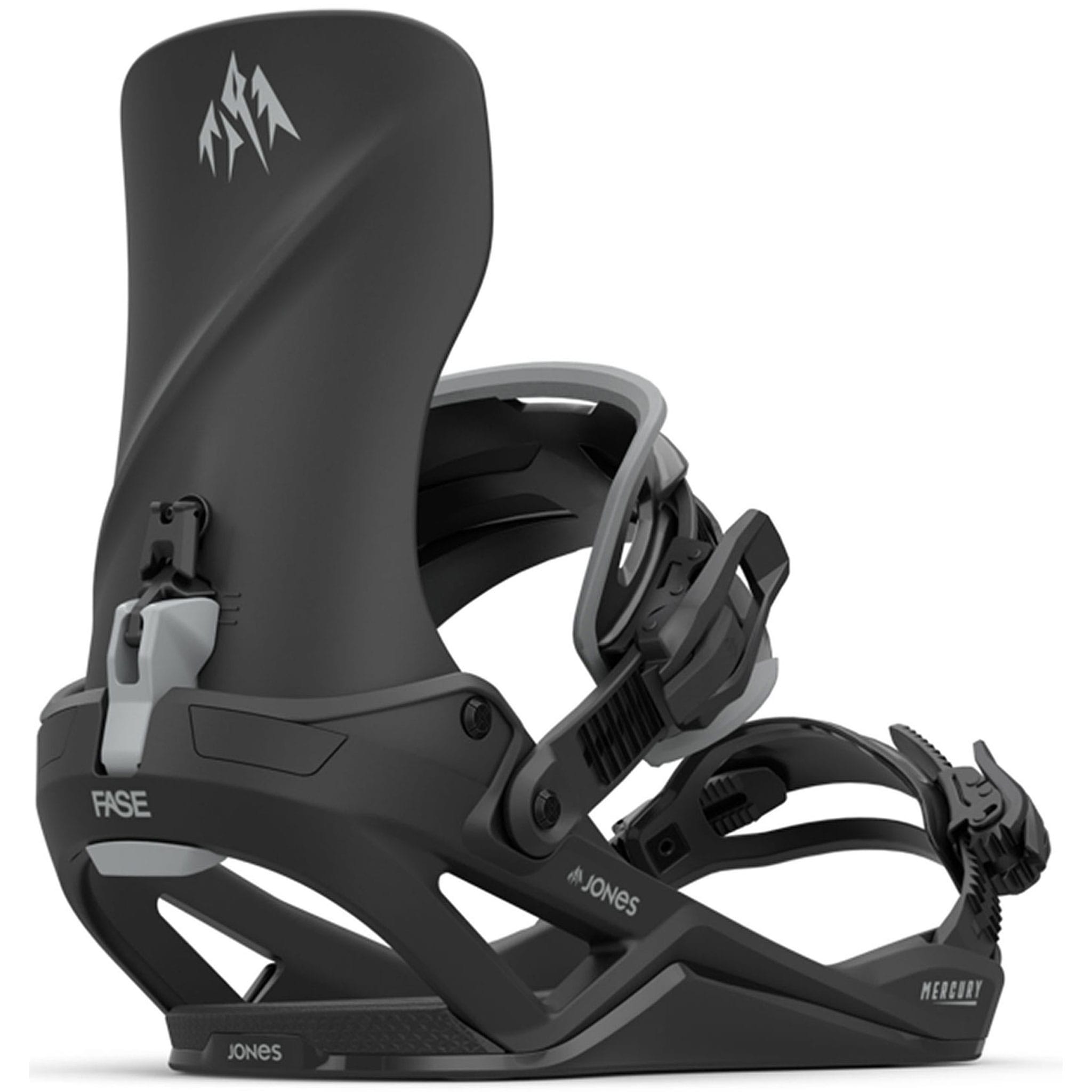 Jones Mercury FASE Snowboard Binding Stealth Black 2027 Mens Snowboard Bindings