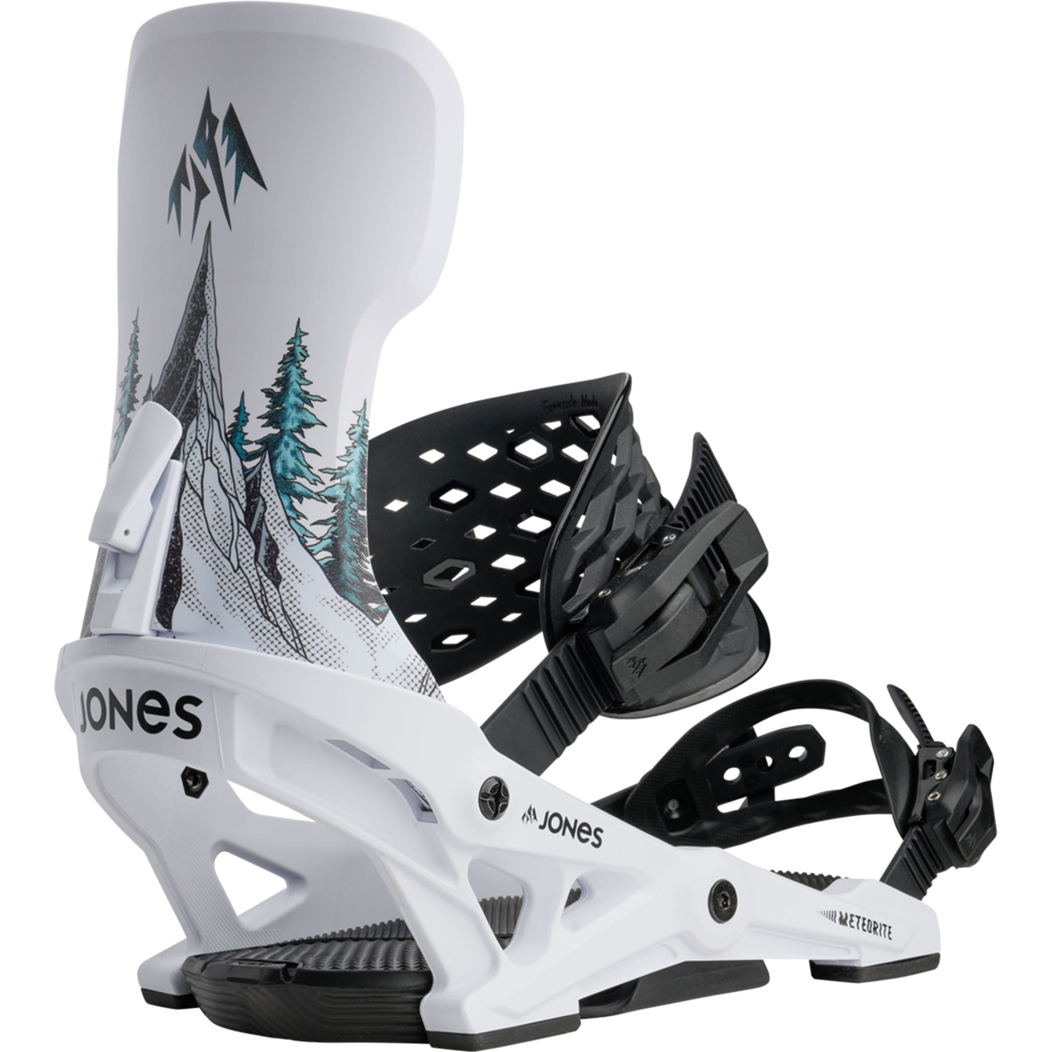 Jones Meteorite Snowboard Binding Rallycat White 2027 Mens Snowboard Bindings