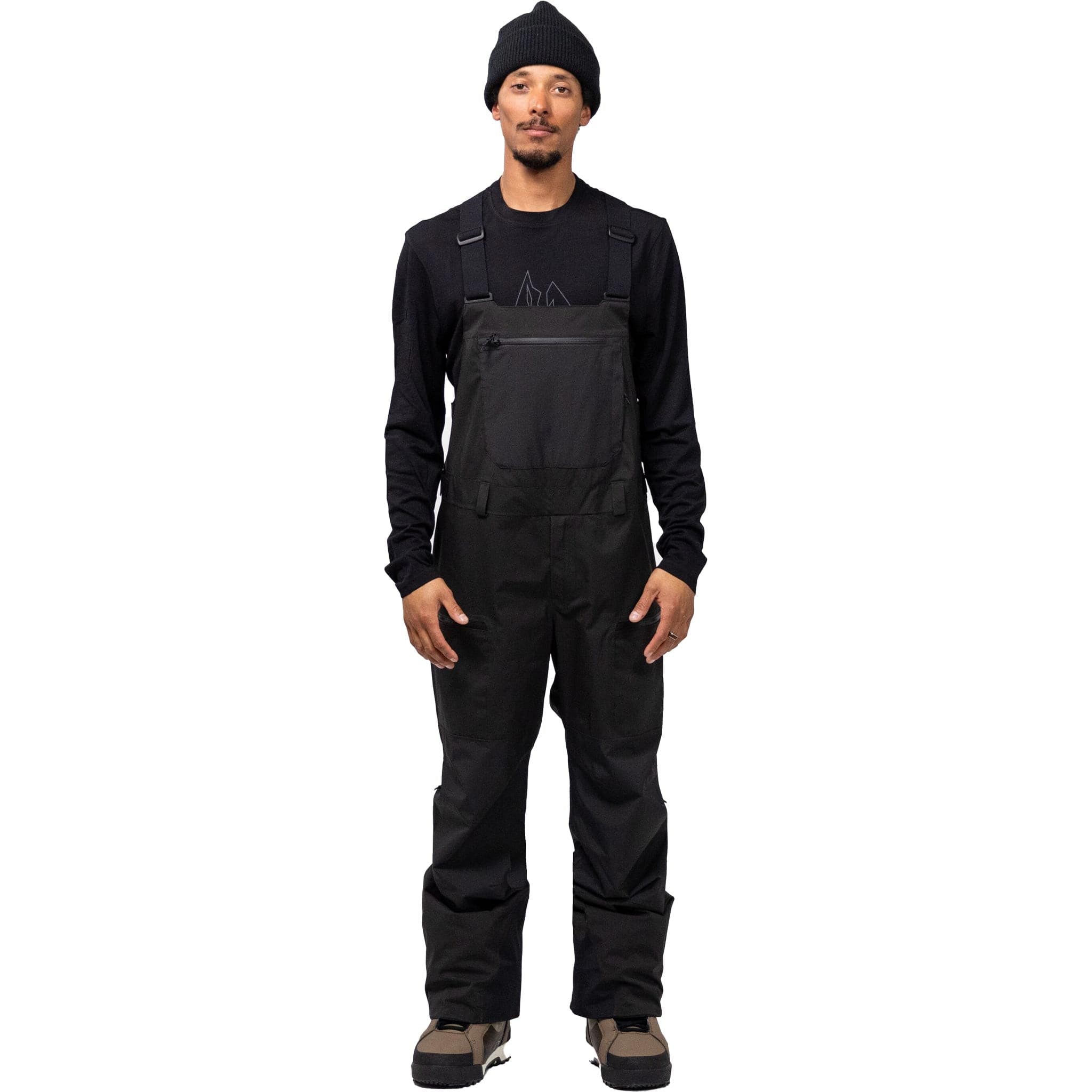 Jones MTN Surf Recycled Bib Stealth Black 2025 Mens Snowboard Pants