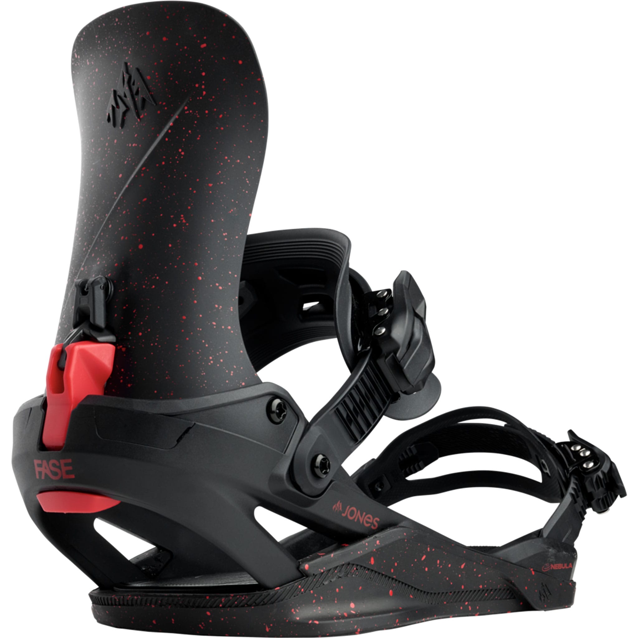Jones Nebula FASE Snowboard Binding Tweaker Black Red 2027 Mens Snowboard Bindings