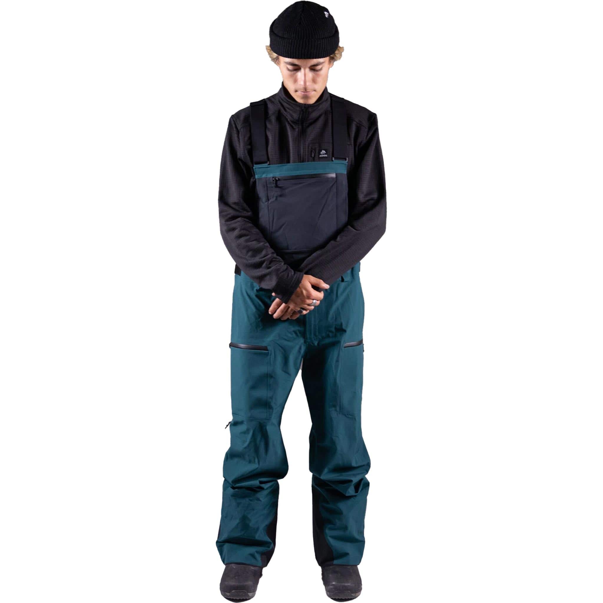 Jones Shralpinist Stretch Recycled Bib Pacific Teal 2025 Mens Snowboard Pants