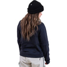 Jones Women's Flagship Recycled Grid Fleece 1/2 Zip Stealth Black Womens Thermal