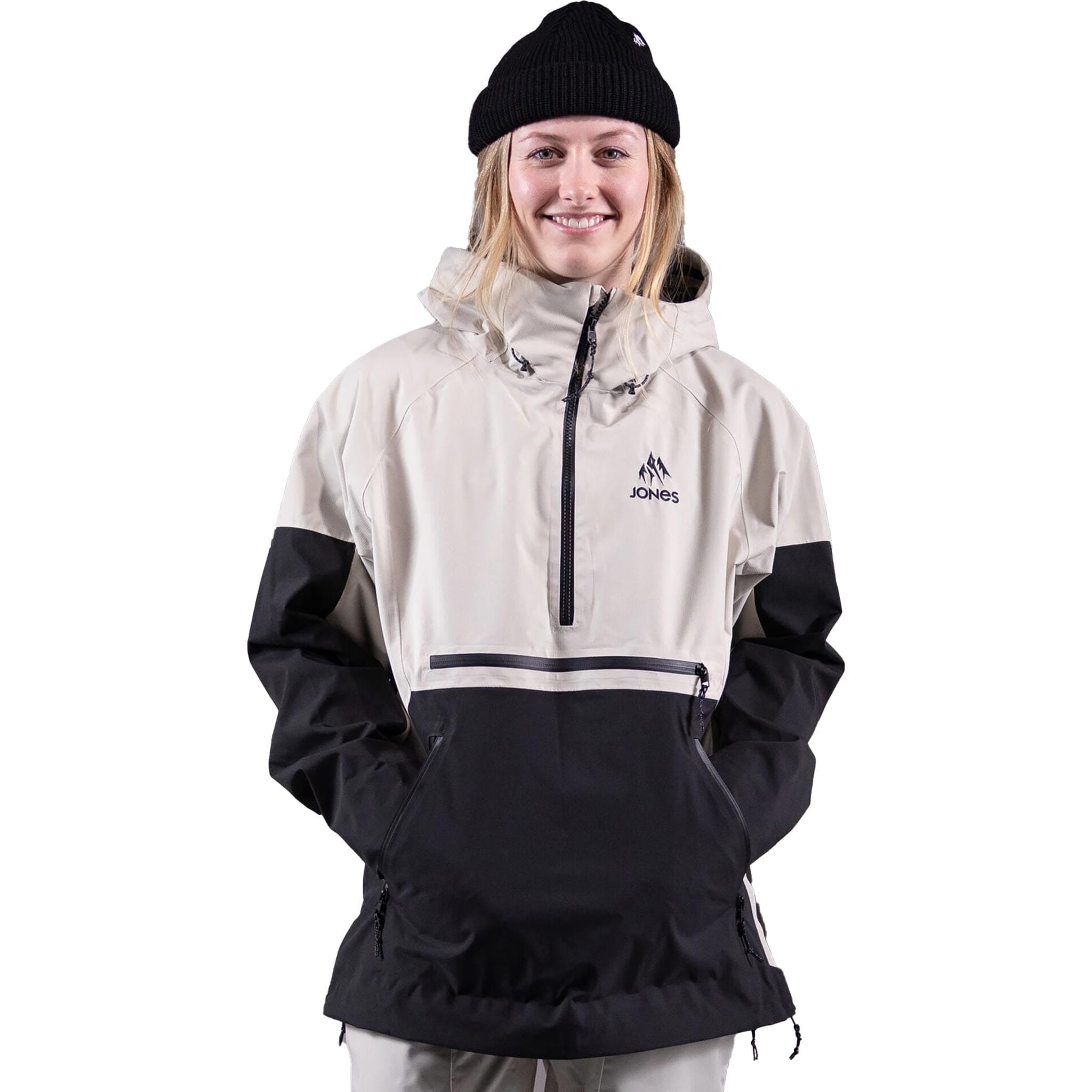 Jones Womens MTN Surf Recycled Anorak Smoke Gray 2025 Womens Snowboard Jacket