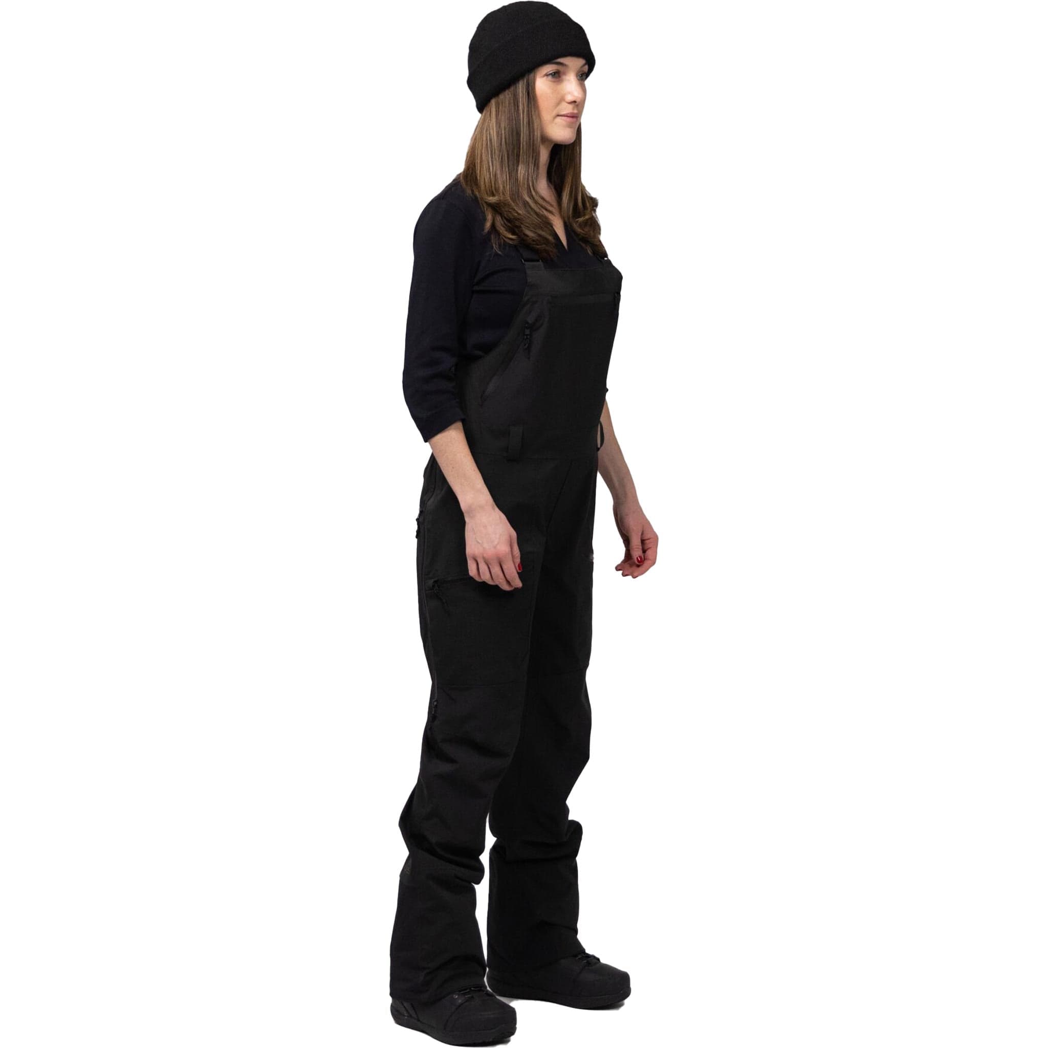 Jones Womens MTN Surf Recycled Bib Stealth Black 2025 Womens Snowboard Pants