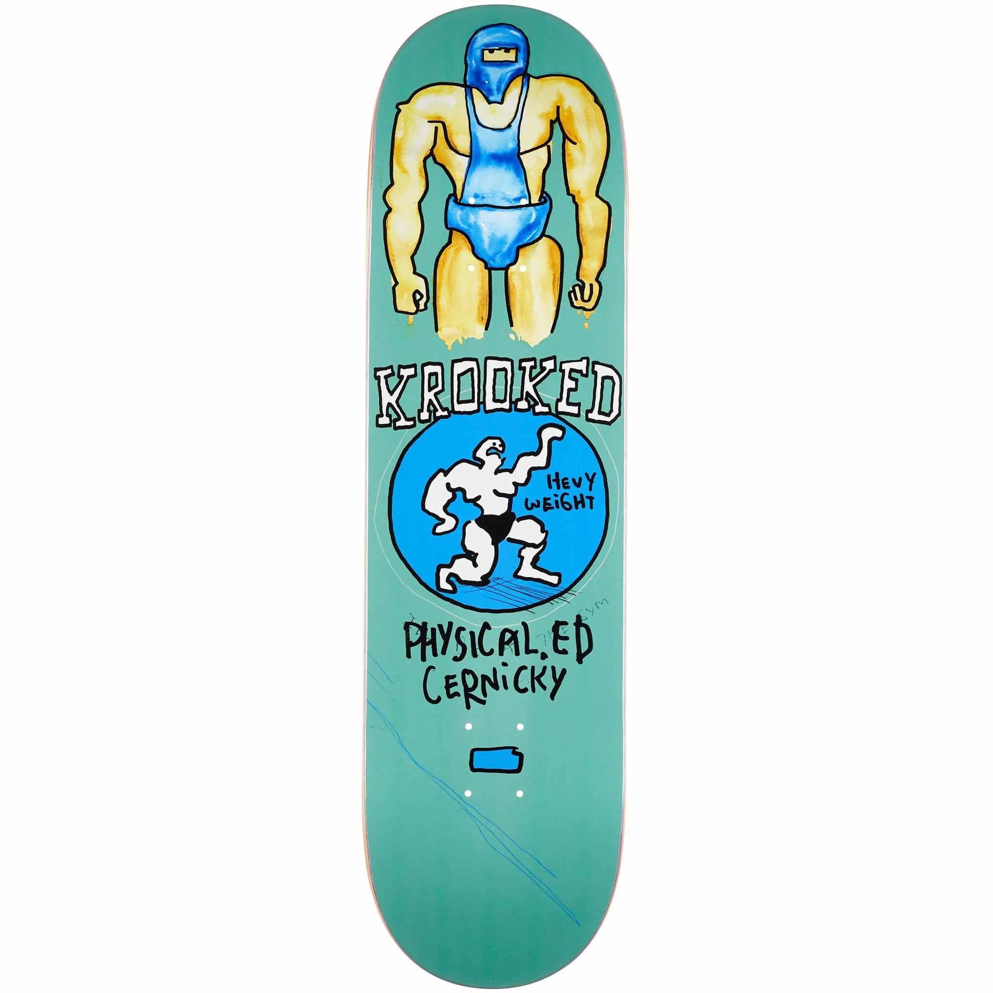 Krooked Cernicky Physical Ed 8.25" Skateboard Deck Sage Skateboard