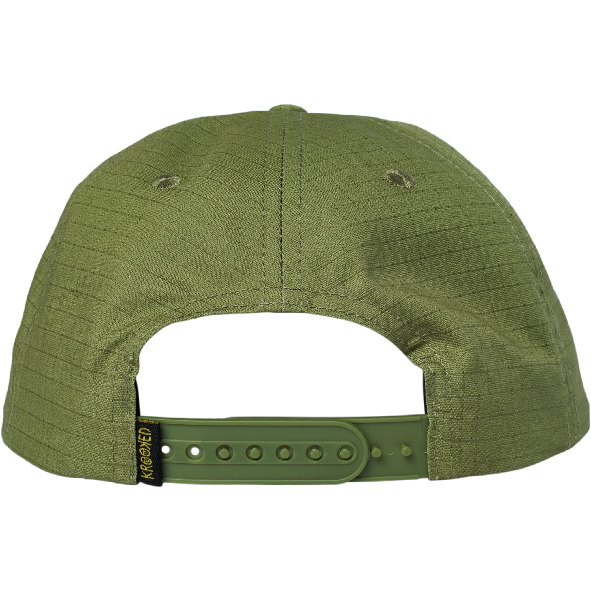 Krooked Eyes Snapback Hat Olive Hats