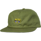 Krooked Eyes Snapback Hat Olive Hats