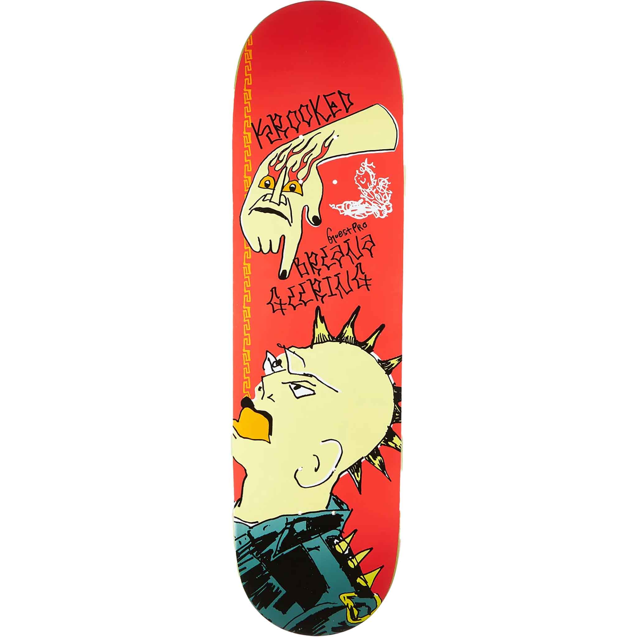 Krooked Geering Guest Pro Punx Mini Set 8.5" Skateboard Deck Red Skateboard