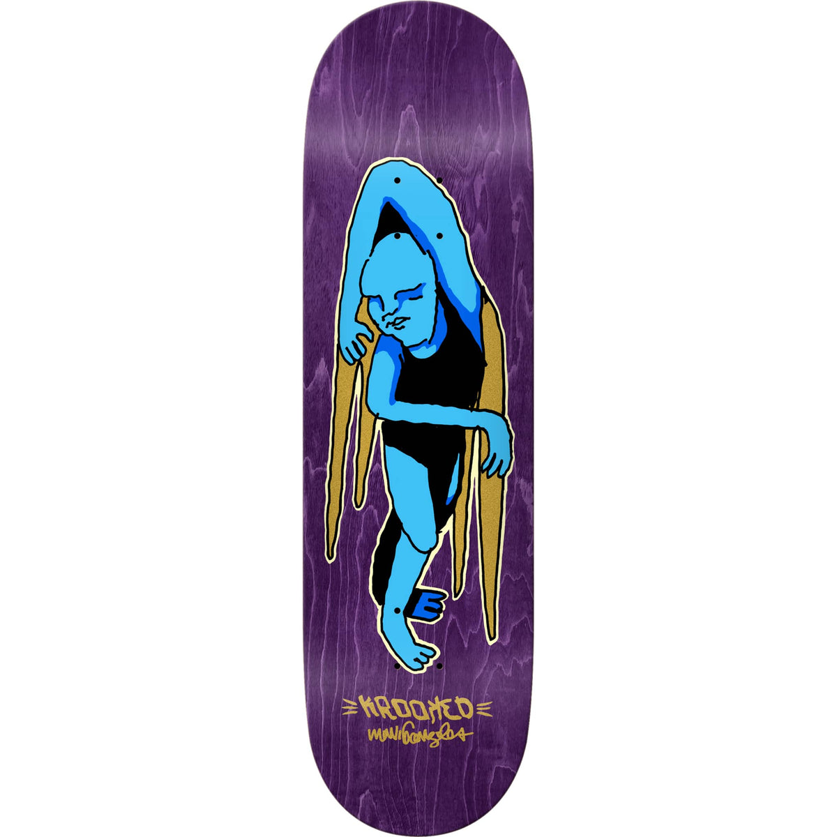 Krooked Gonz Lay Lying Skateboard Deck 9" Skateboard