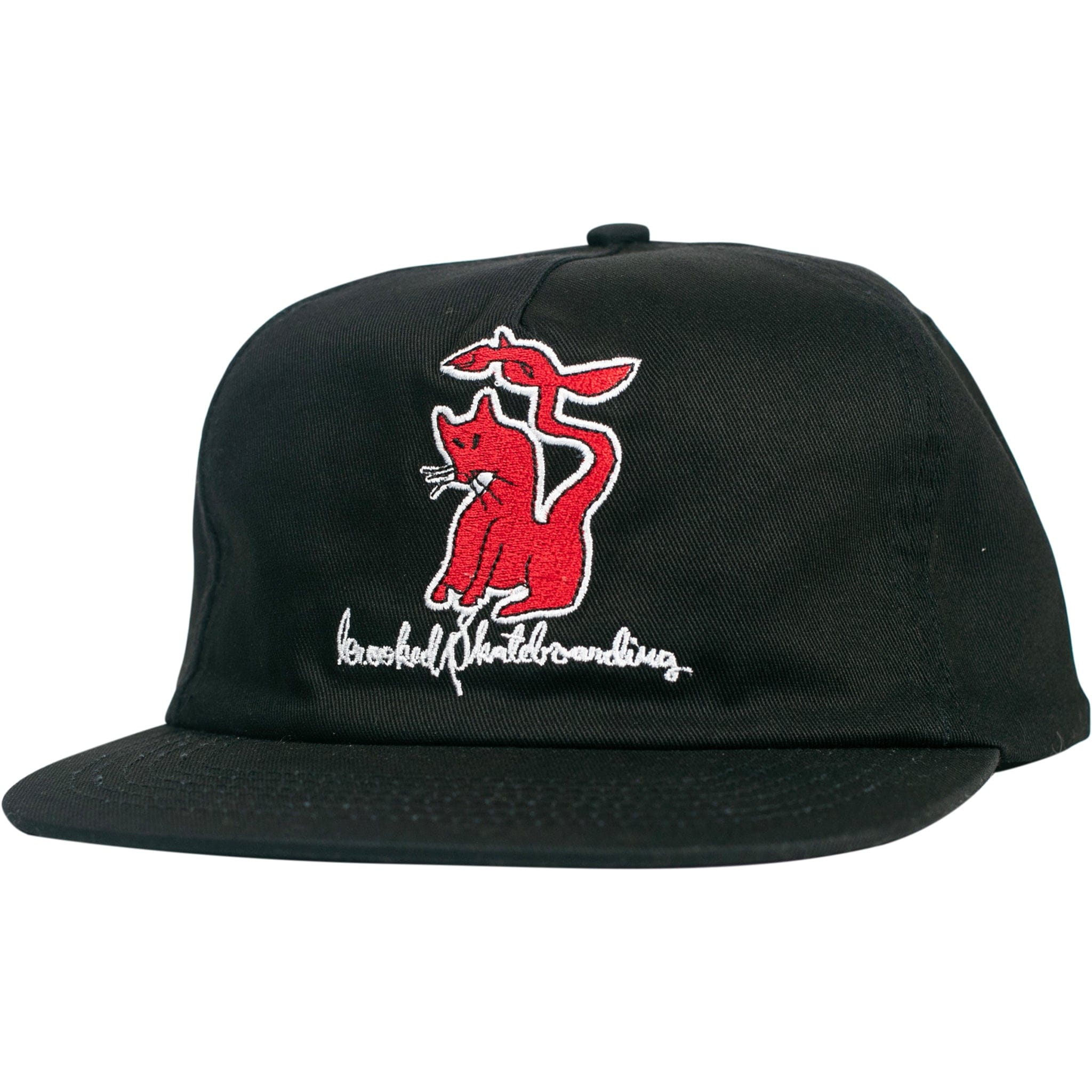Krooked Kat Serpent Snapback Hat Black Hats