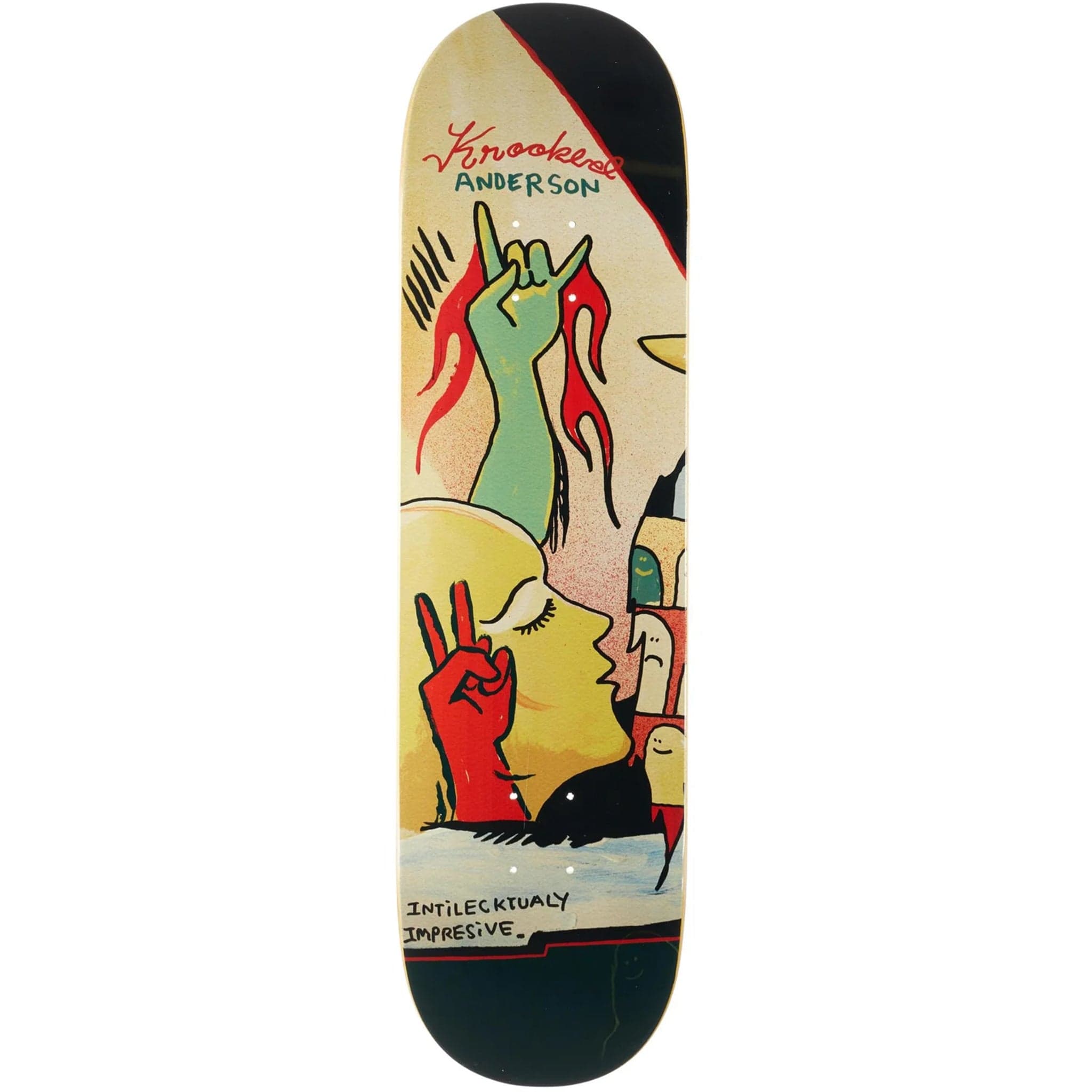 Krooked Manderson Three Star Skateboard Deck 8.38" Skateboard