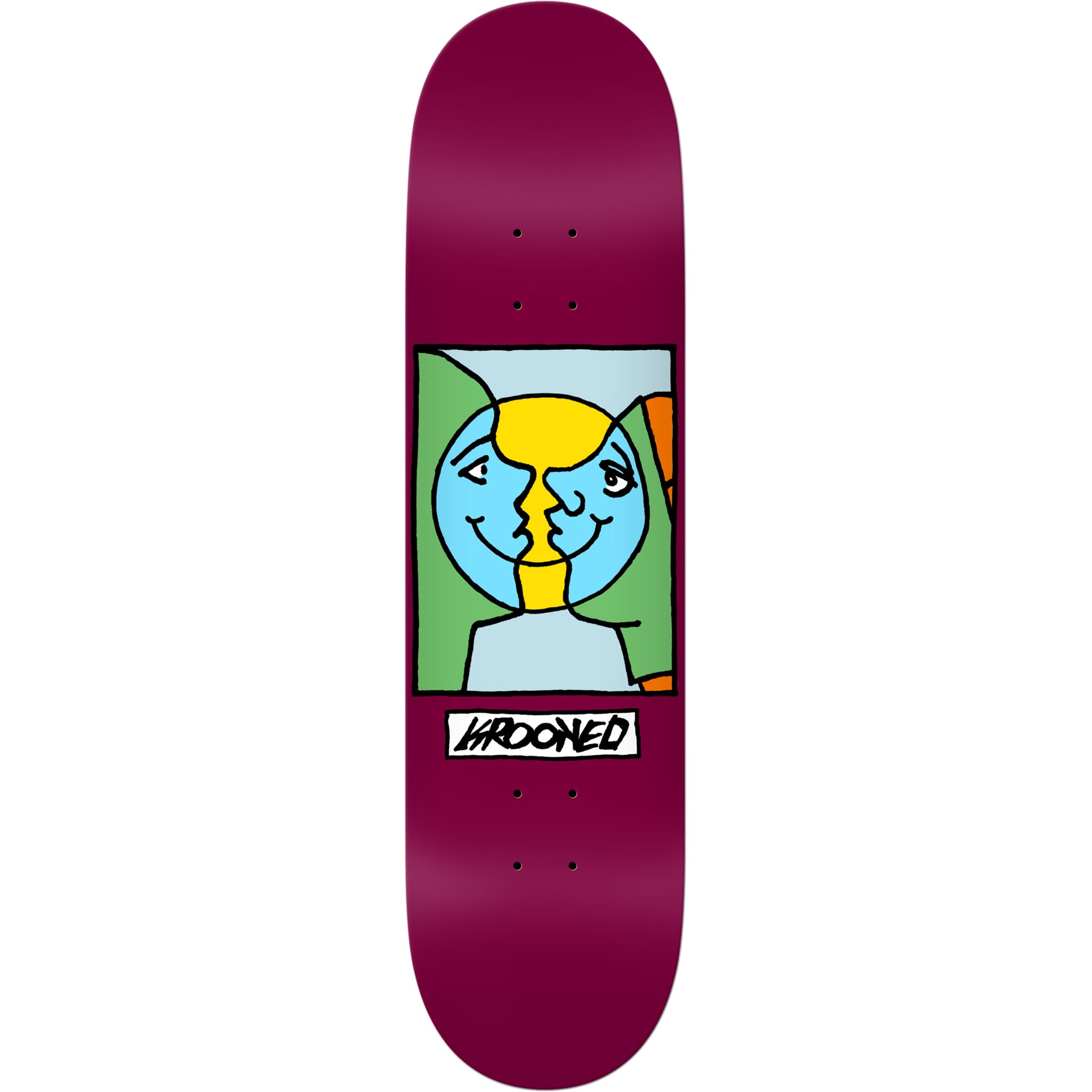 Krooked Moonsmile Easy Rider Skateboard Deck 8.25" Skateboard