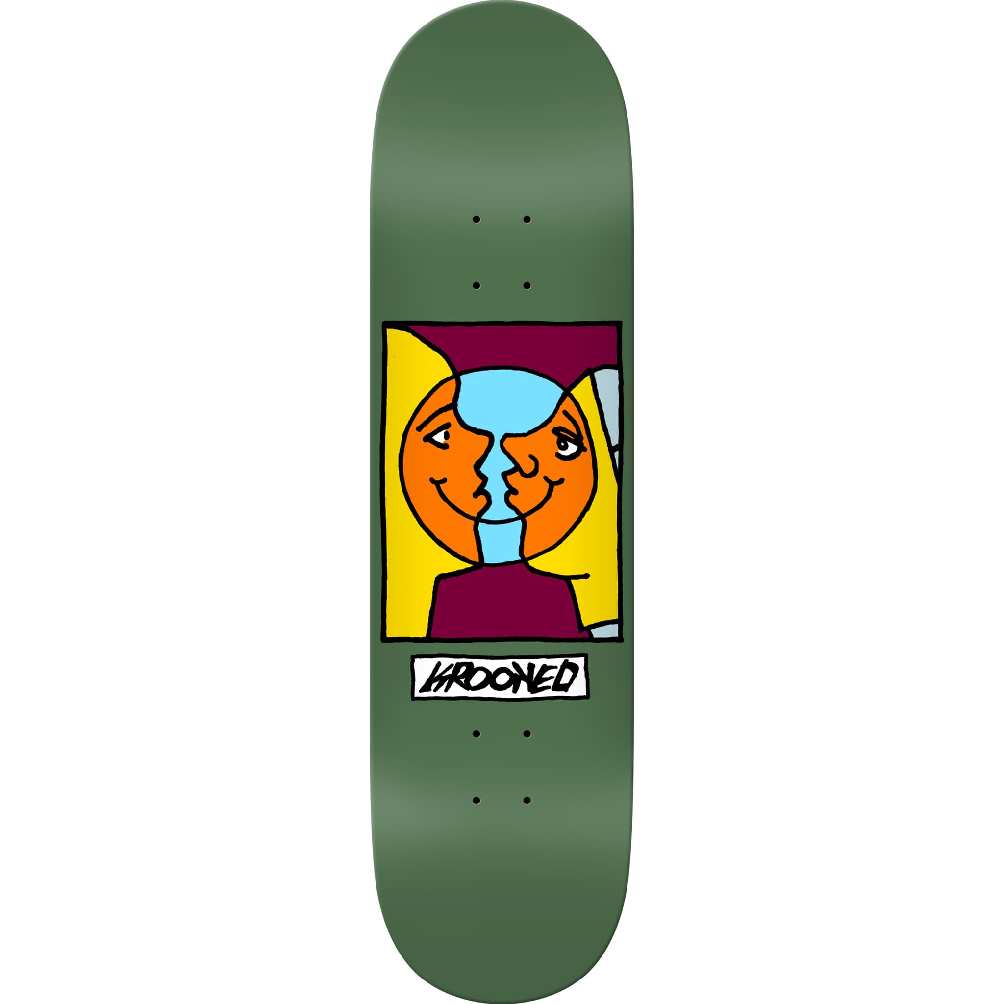 Krooked Moonsmile Easy Rider Skateboard Deck 8.38" Skateboard