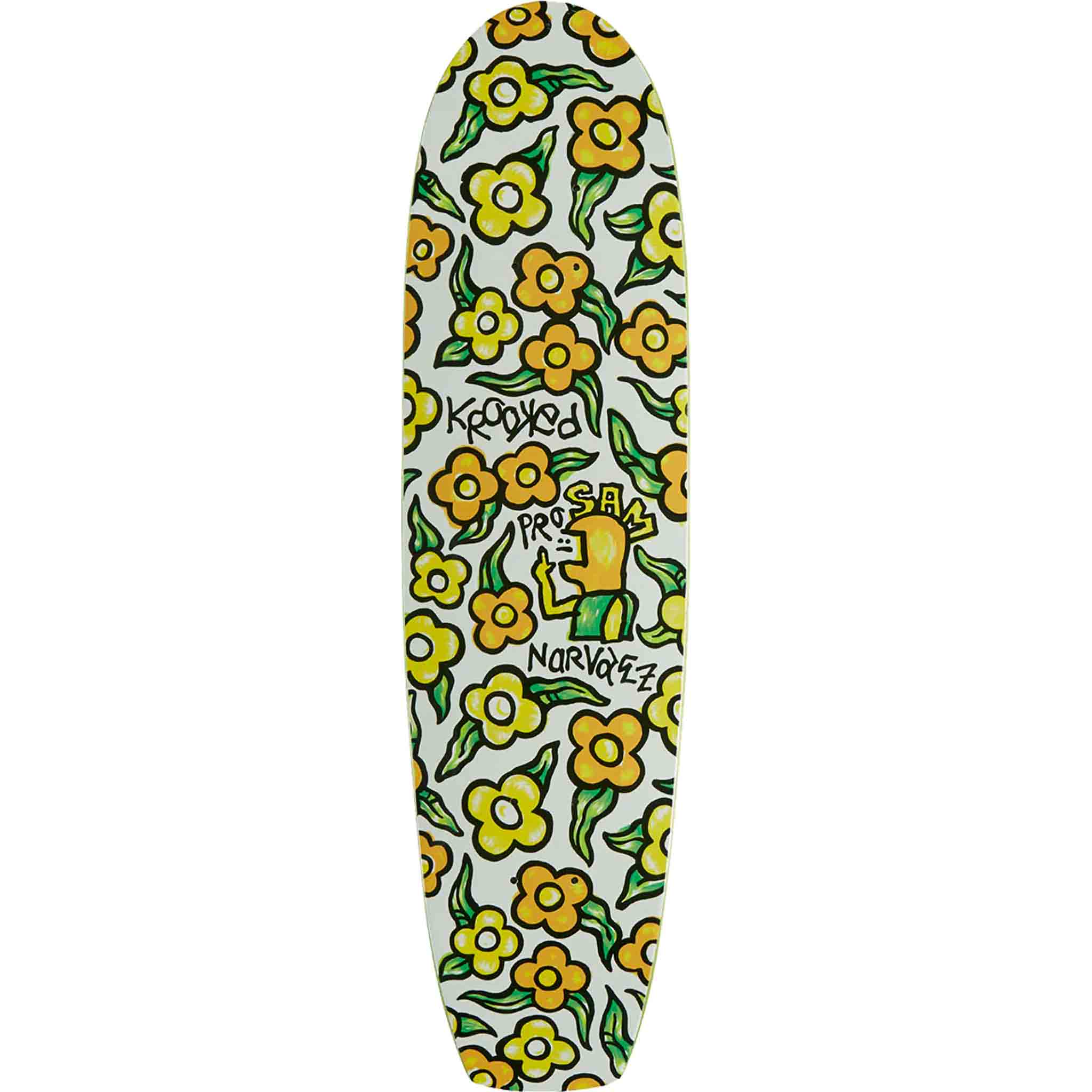 Krooked Sam Pro Flowers Zip Zinger 7.75" Skateboard Deck Skateboard
