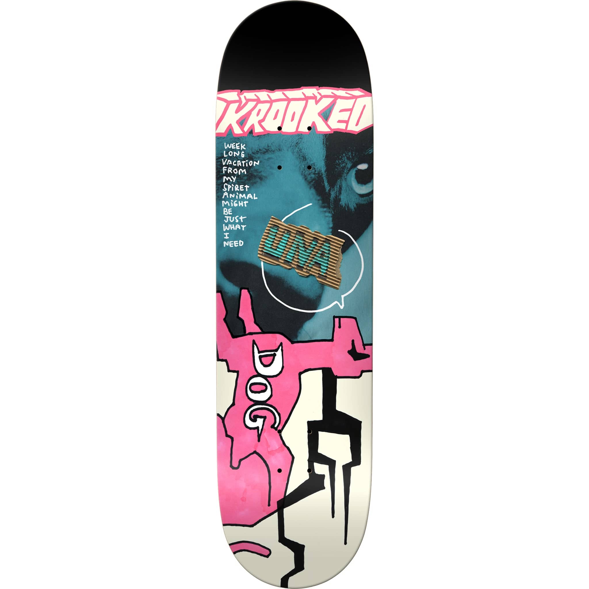Krooked Una Spiret Animal True Fit Skateboard Deck 8.5" Skateboard