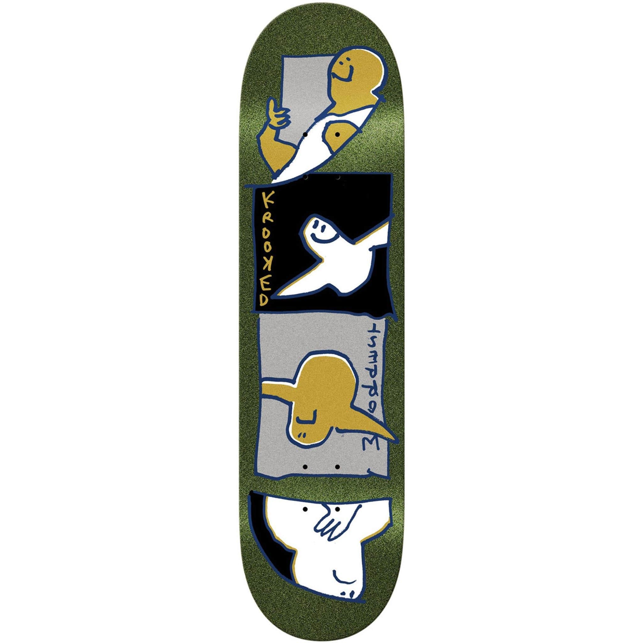 Krooked Worrest Gold Burd Slick Twin Tail 8.3" Skateboard Deck Skateboard