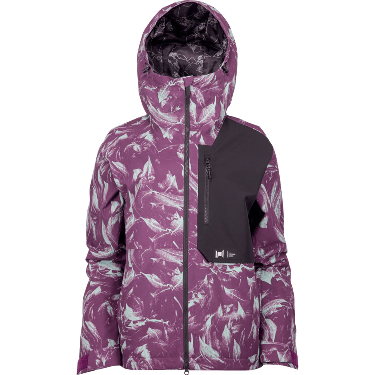 L1 Fairfield Women's Jacket Jungle Print Black 2027 Womens Snowboard Jackets