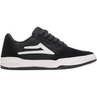 Lakai Brighton Kids Black White Suede Kids Shoes