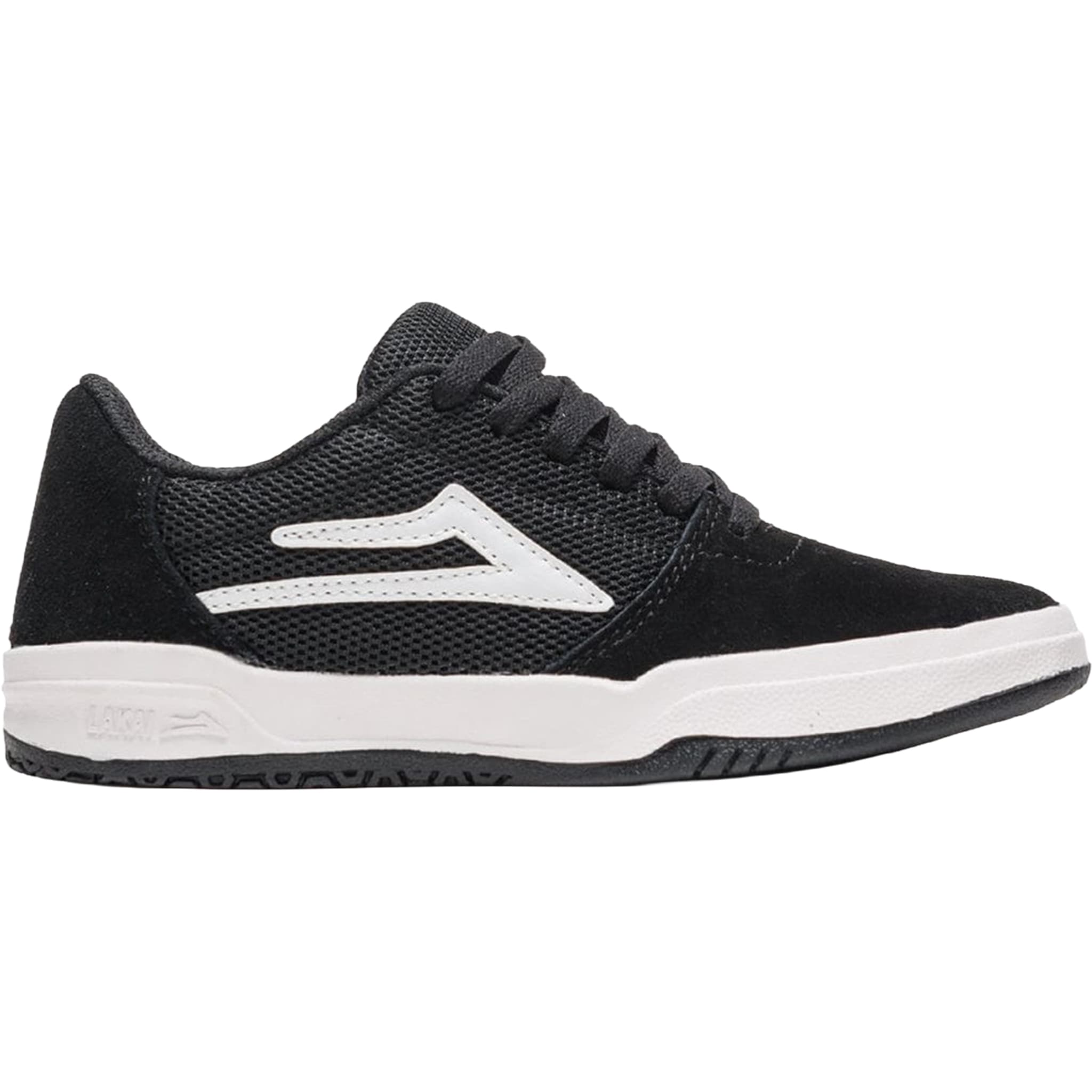 Lakai Brighton Kids Black White Suede Kids Shoes
