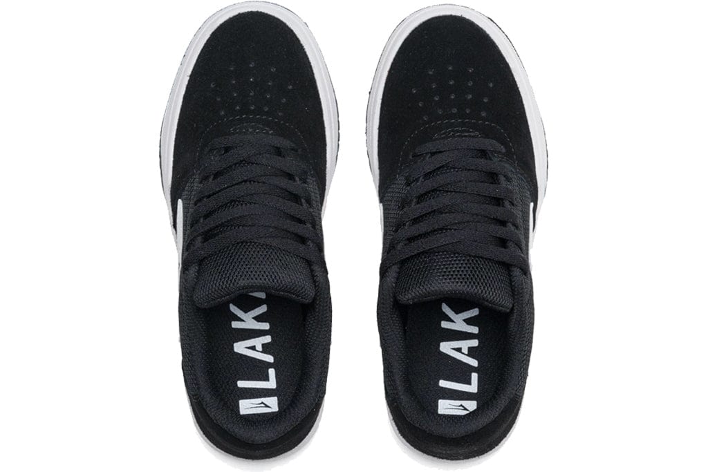 Lakai Brighton Kids Black White Suede Kids Shoes