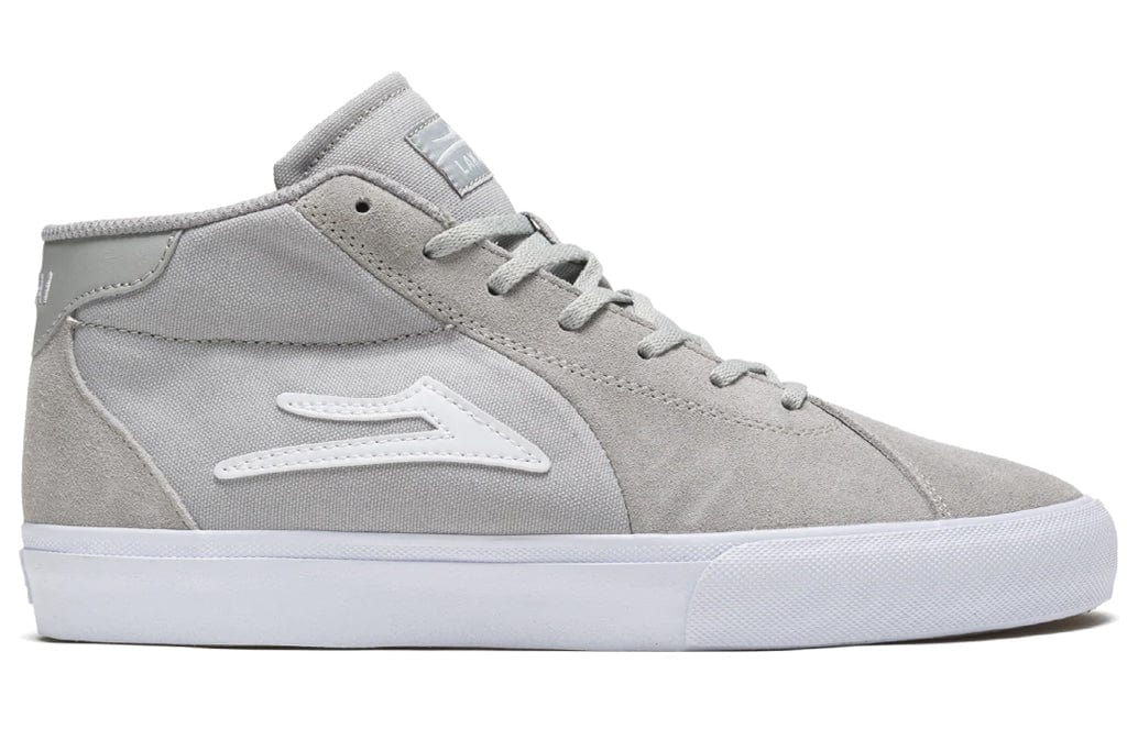 Lakai Flaco II Mid Light Grey Suede Shoes