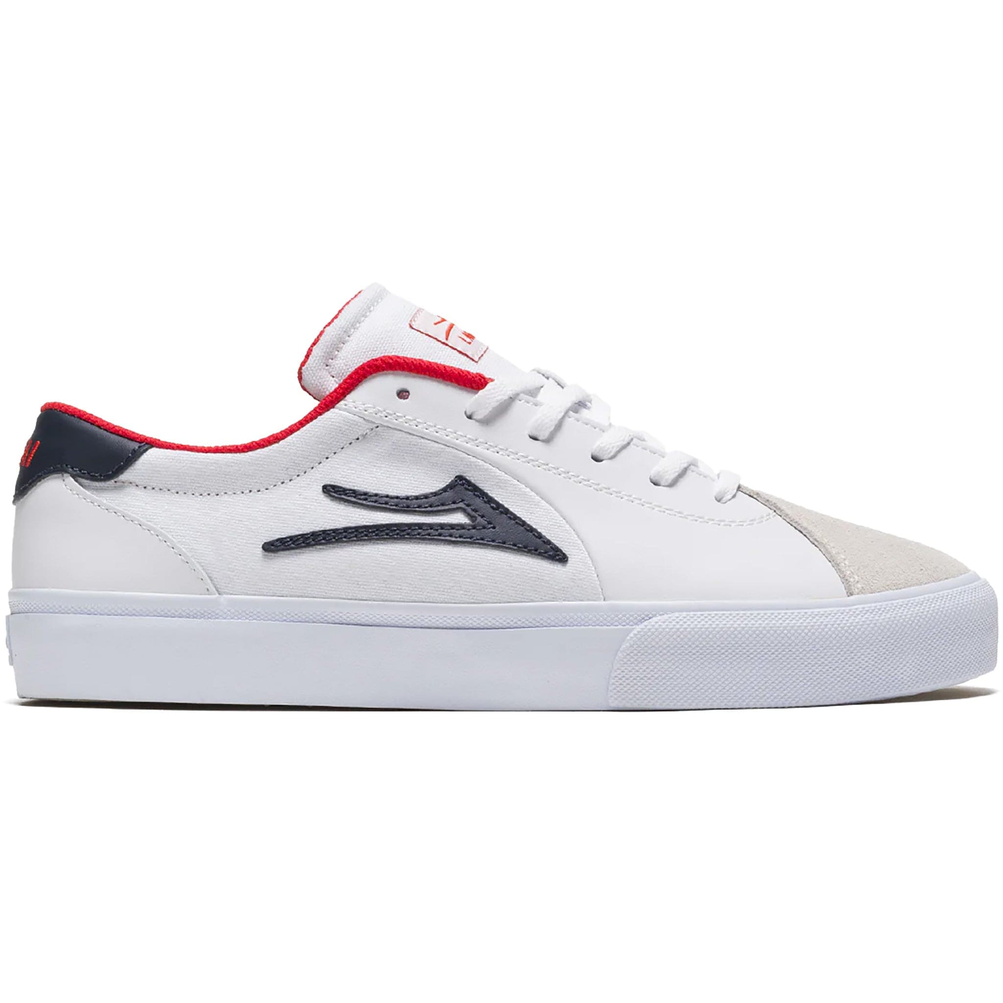 Lakai Flaco II White Navy Leather Shoes