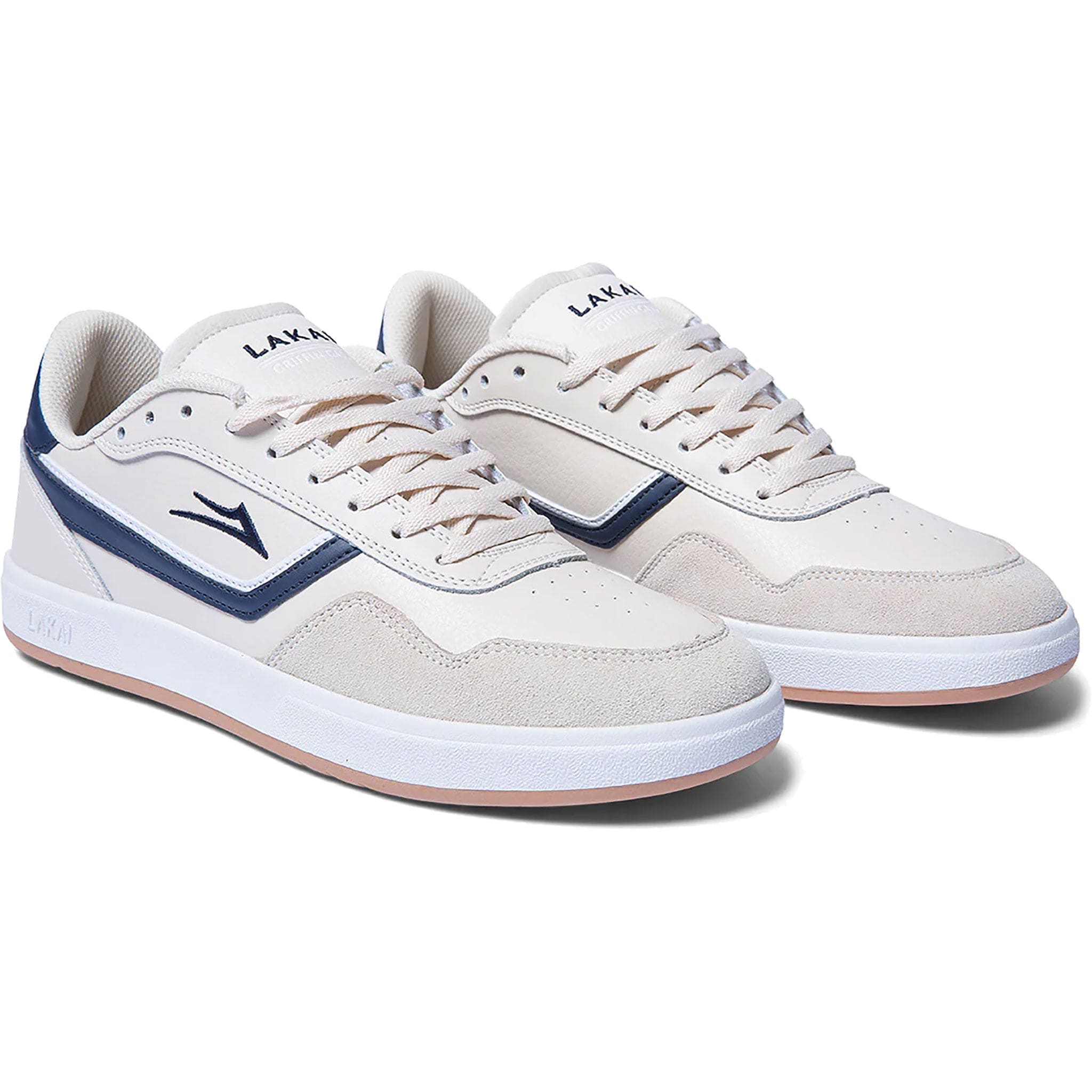 Lakai Terrace Cream Navy Suede Shoes