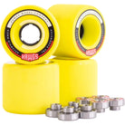 Landyachtz Yellow Fatty Hawgs Bearing Bundle 63mm Longboard Wheels Skateboard Wheels