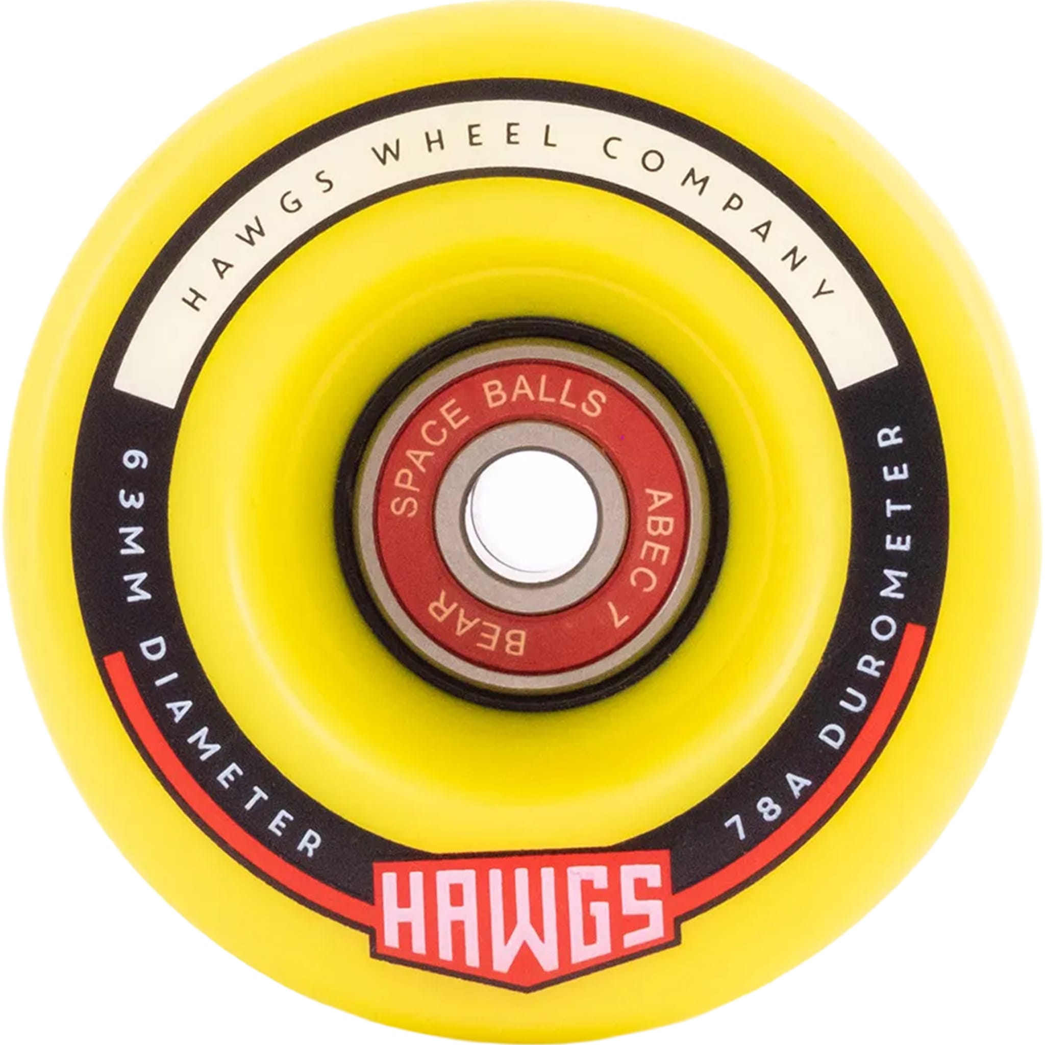 Landyachtz Yellow Fatty Hawgs Bearing Bundle 63mm Longboard Wheels Skateboard Wheels