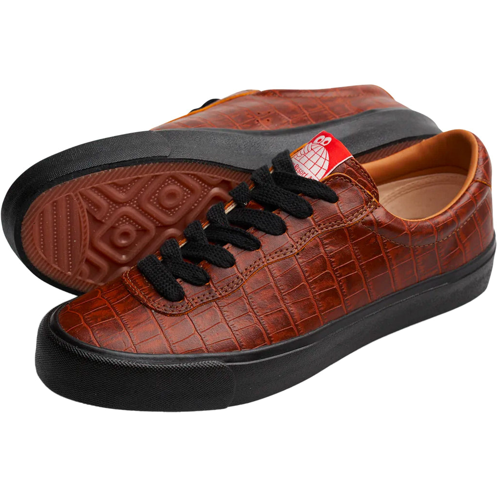 Last Resort VM001 Croc Brown Black Shoes