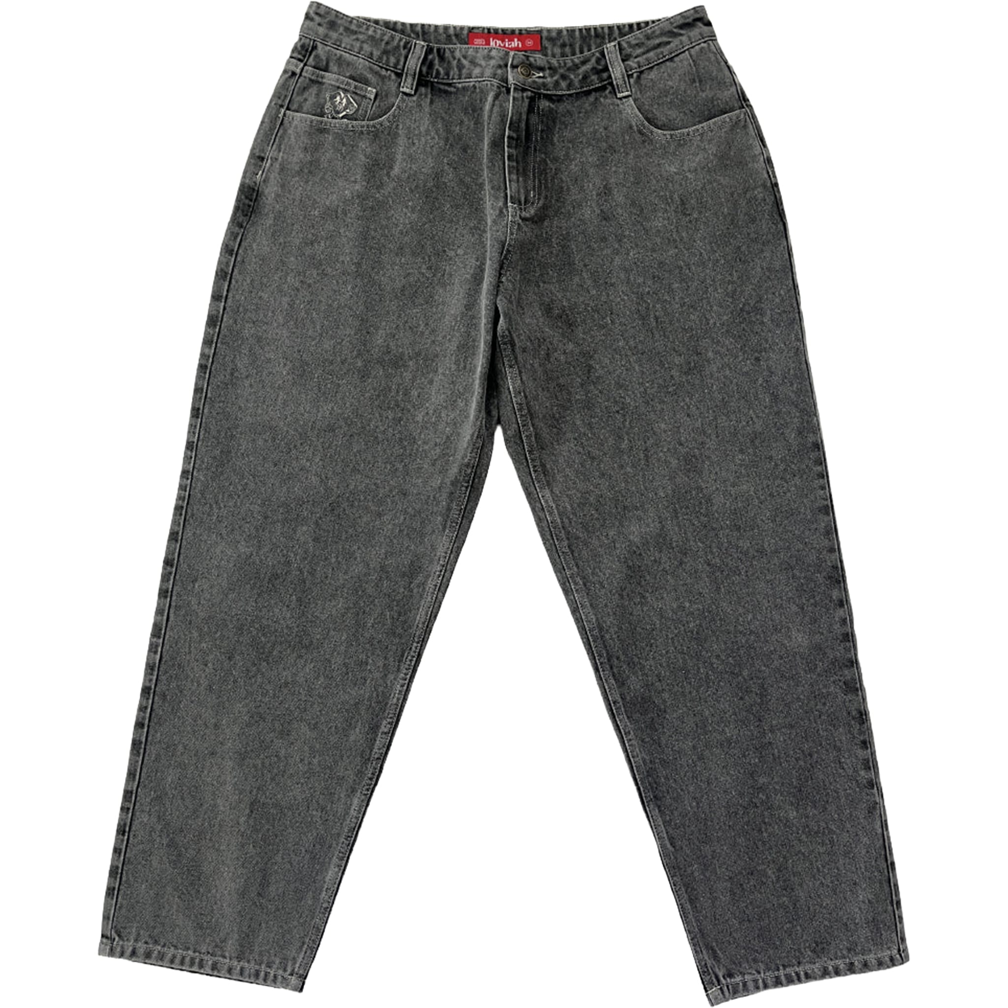Loviah 1990 Baggy 5 Pocket Denim Pants Grey Acid Wash Pants