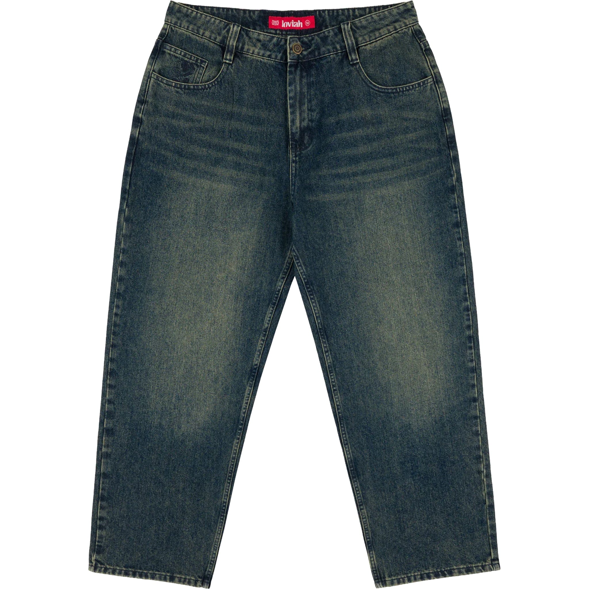 Loviah 1990 Baggy 5 Pocket Denim Pants Pine Enzyme Wash Pants