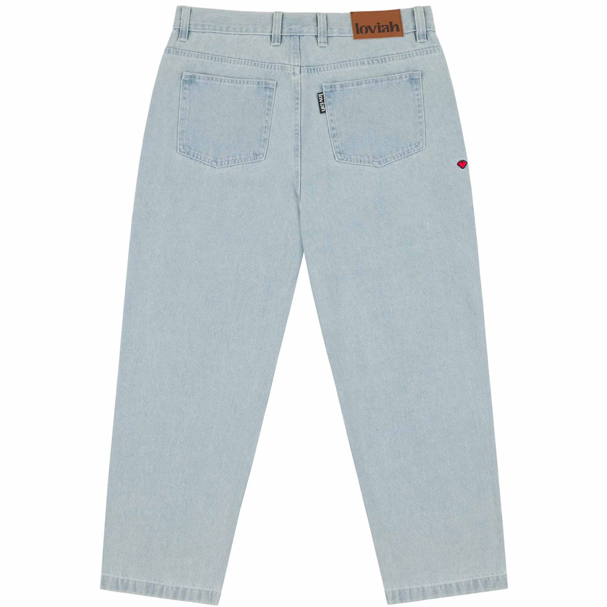 Loviah OG Baggy 5 Pocket Denim Pant White Blue Wash Pants