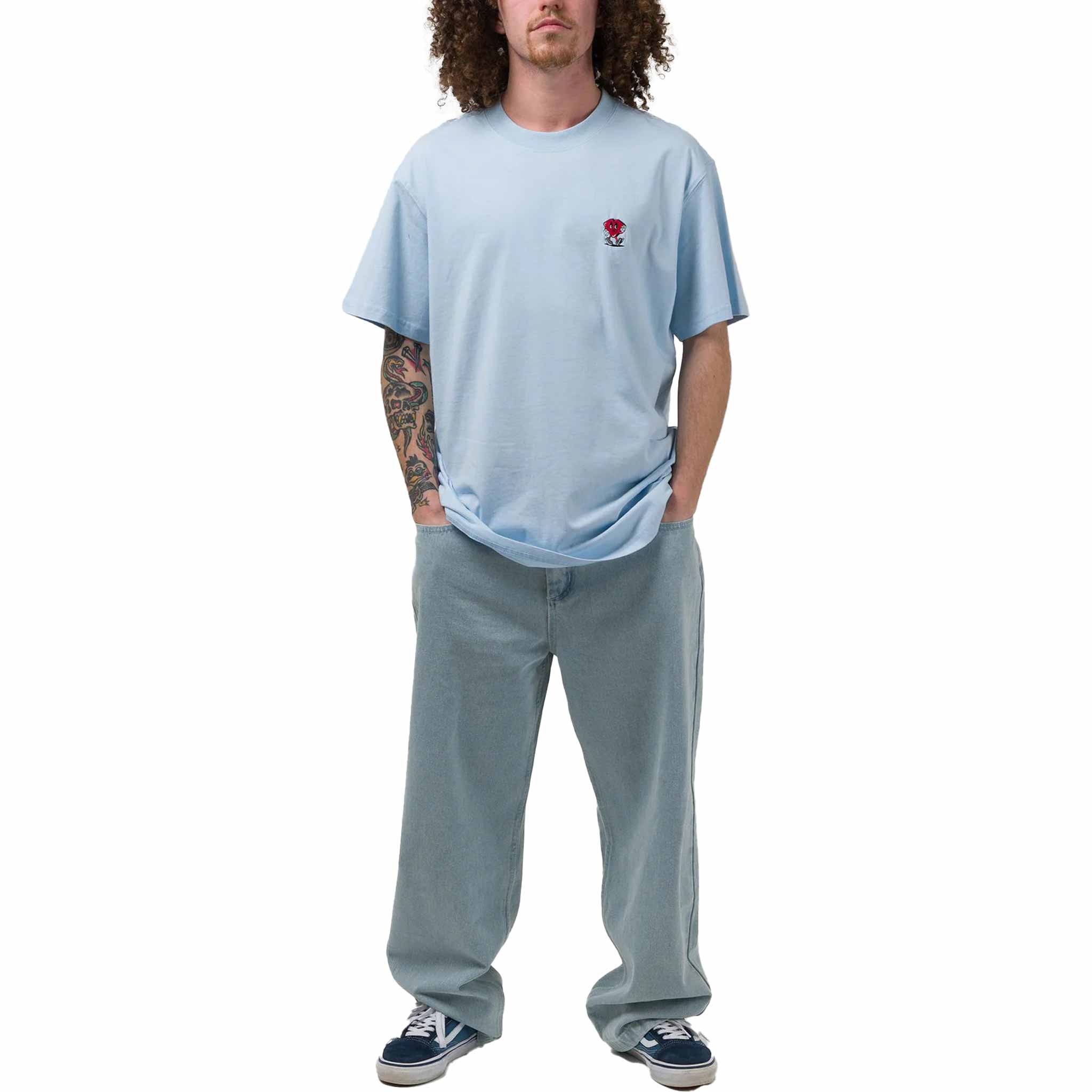 Loviah OG Baggy 5 Pocket Denim Pant White Blue Wash Pants