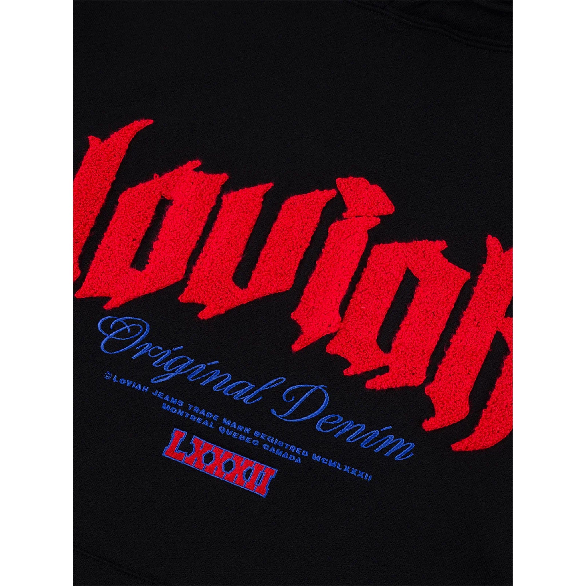 Loviah Original Denim Hoodie Black Sweatshirts