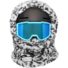 MDXONE Over Helmet Balaclava Double Plush Black White Leopard Facemask