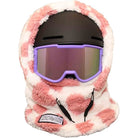 MDXONE Over Helmet Balaclava Double Plush Heart Pink White Facemask