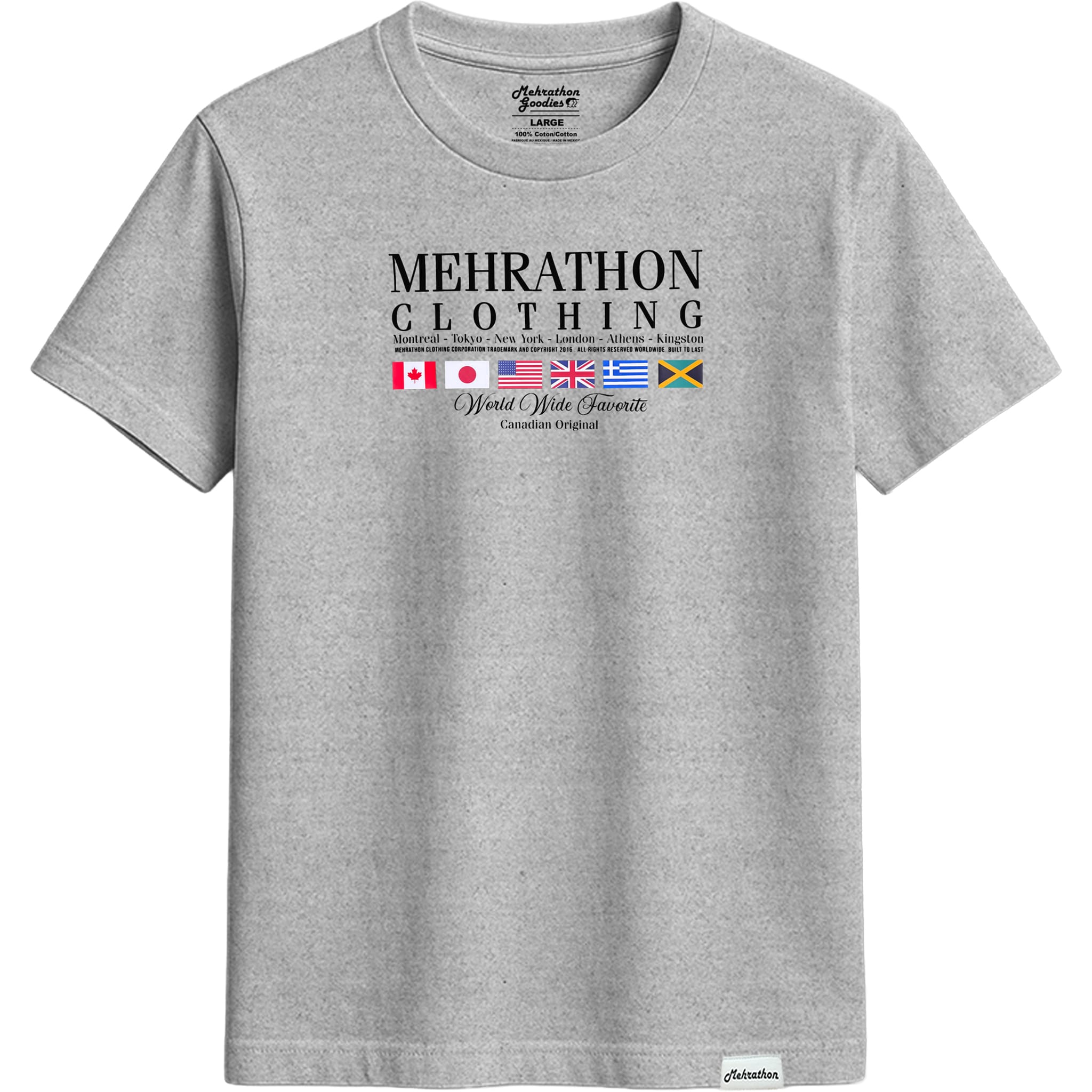 Mehrathon Worldwide T-Shirt Heather Grey T Shirt